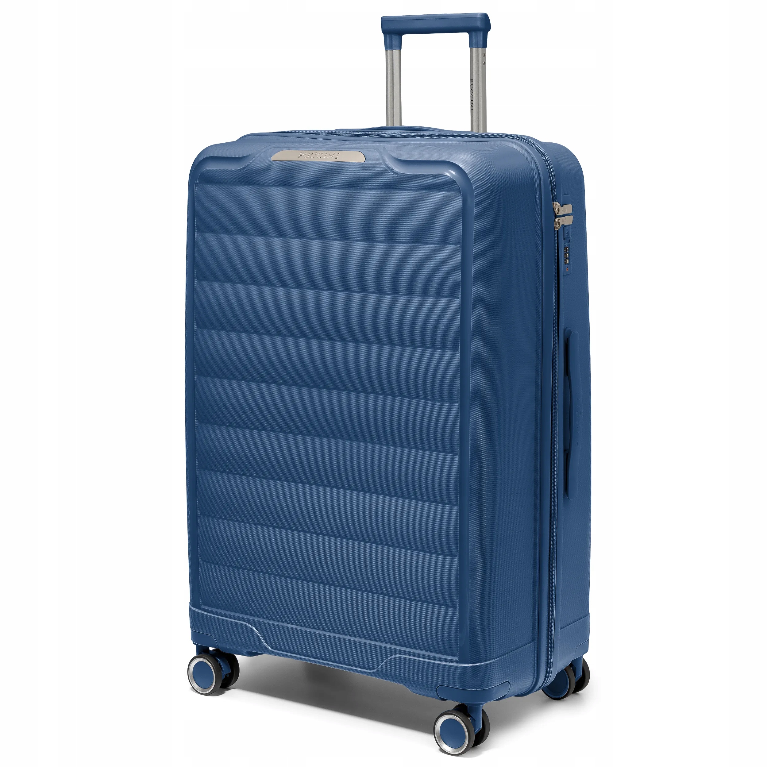 Puccini Velký cestovní kufr 4 kolečka Tvrdý polypropylen Granátové jablko PP030A-7A