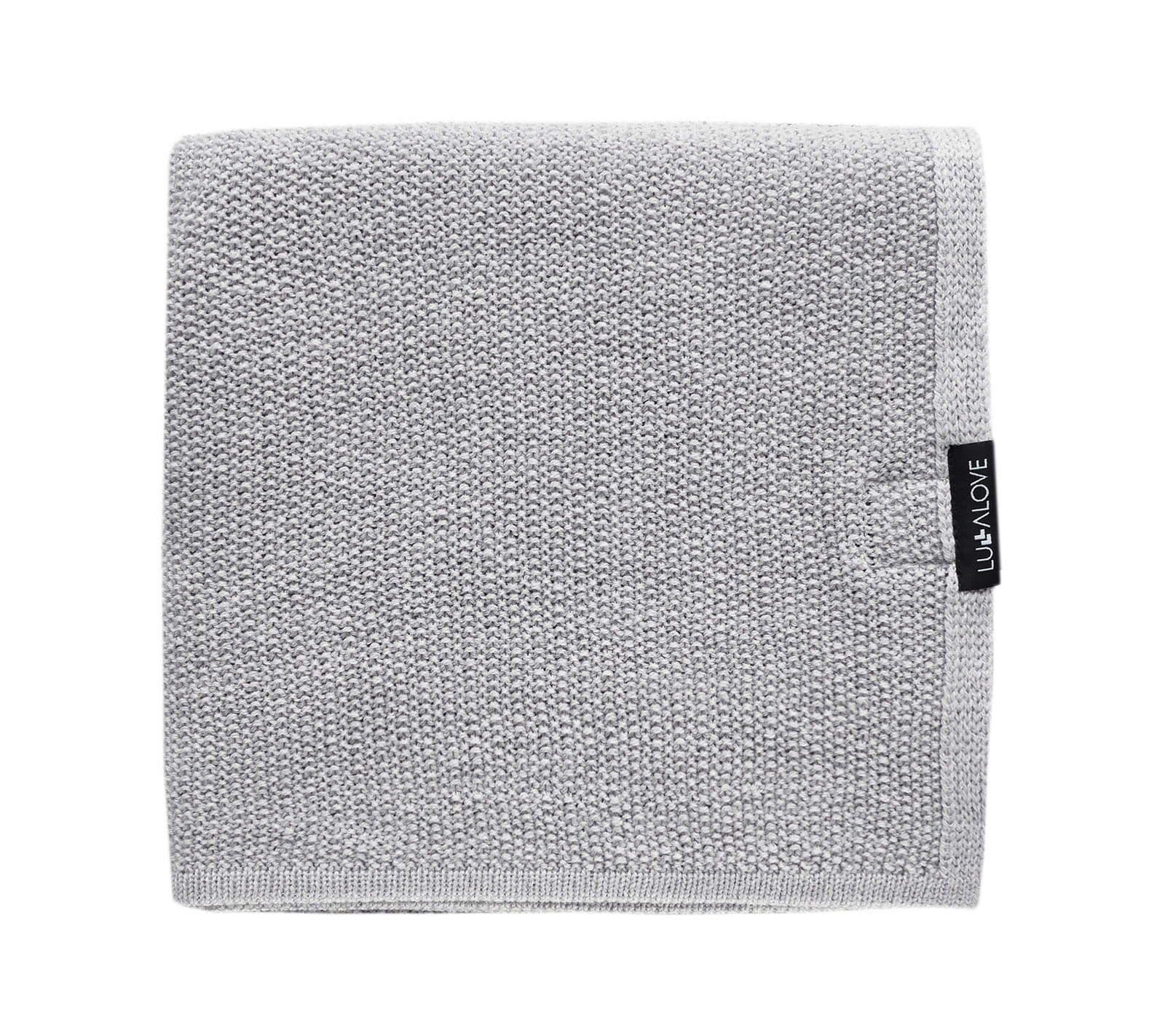 Lullalove Otulacz Kocyk Merynos Premium Ryż Szary 90X100