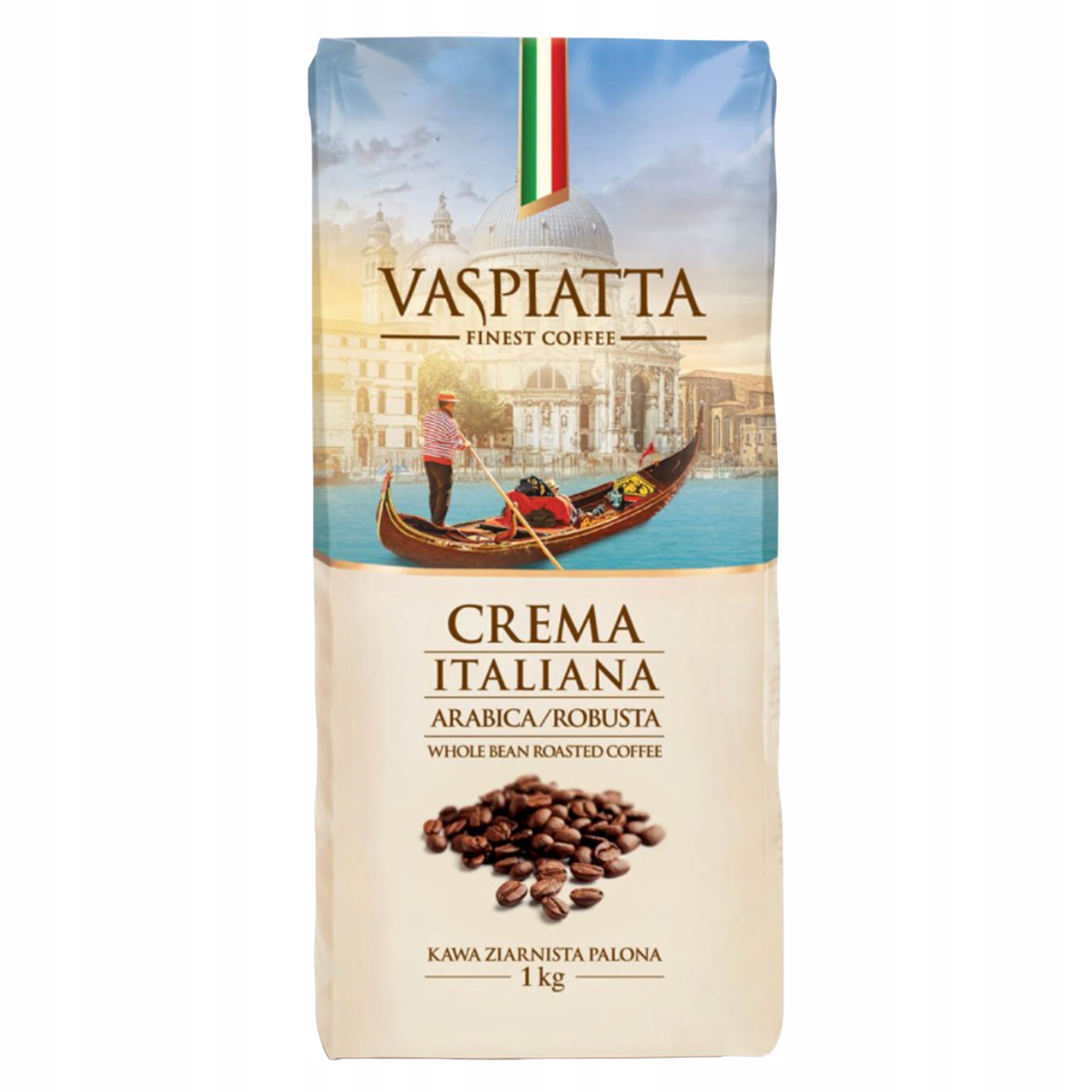 Vaspiatta Kawa ziarnista Crema Italiana mieszanka Arabiki i Robusty 1 kg