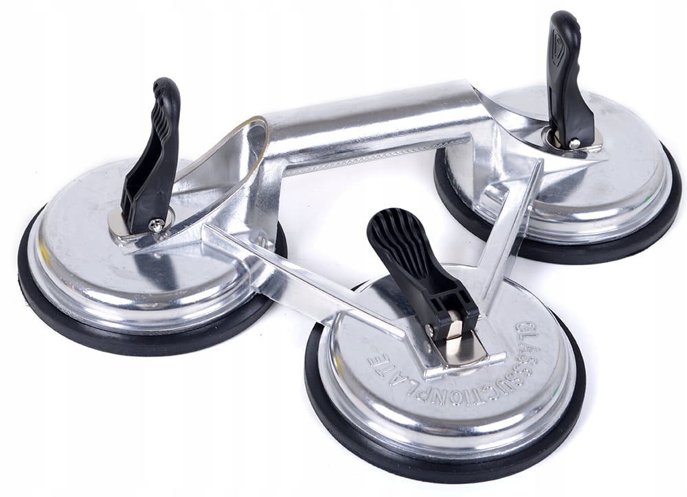 UCHWYT PRZYSSAWKA ALUMINIOWA POTRÓJNA DO SZYB SZKŁA GLAZURY PŁYTEK 140kg EAN (GTIN) 5902143130253