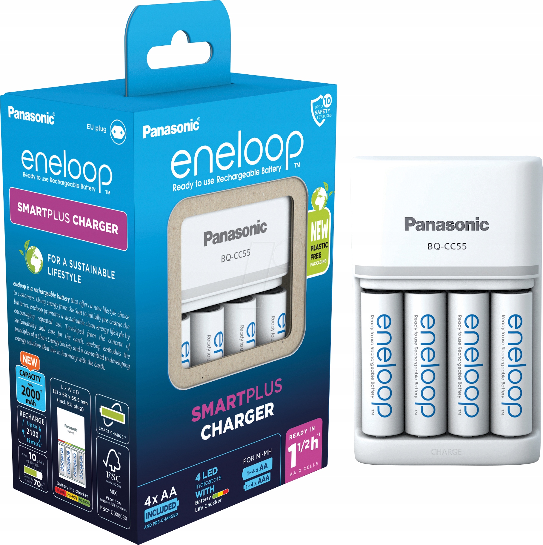 

Ładowarka Panasonic Eneloop BQ-CC55 4x 2000mAh