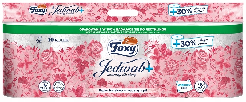 

Foxy Papier Toaletowy Jedwab+ 3 Warstwy 10 Rolek