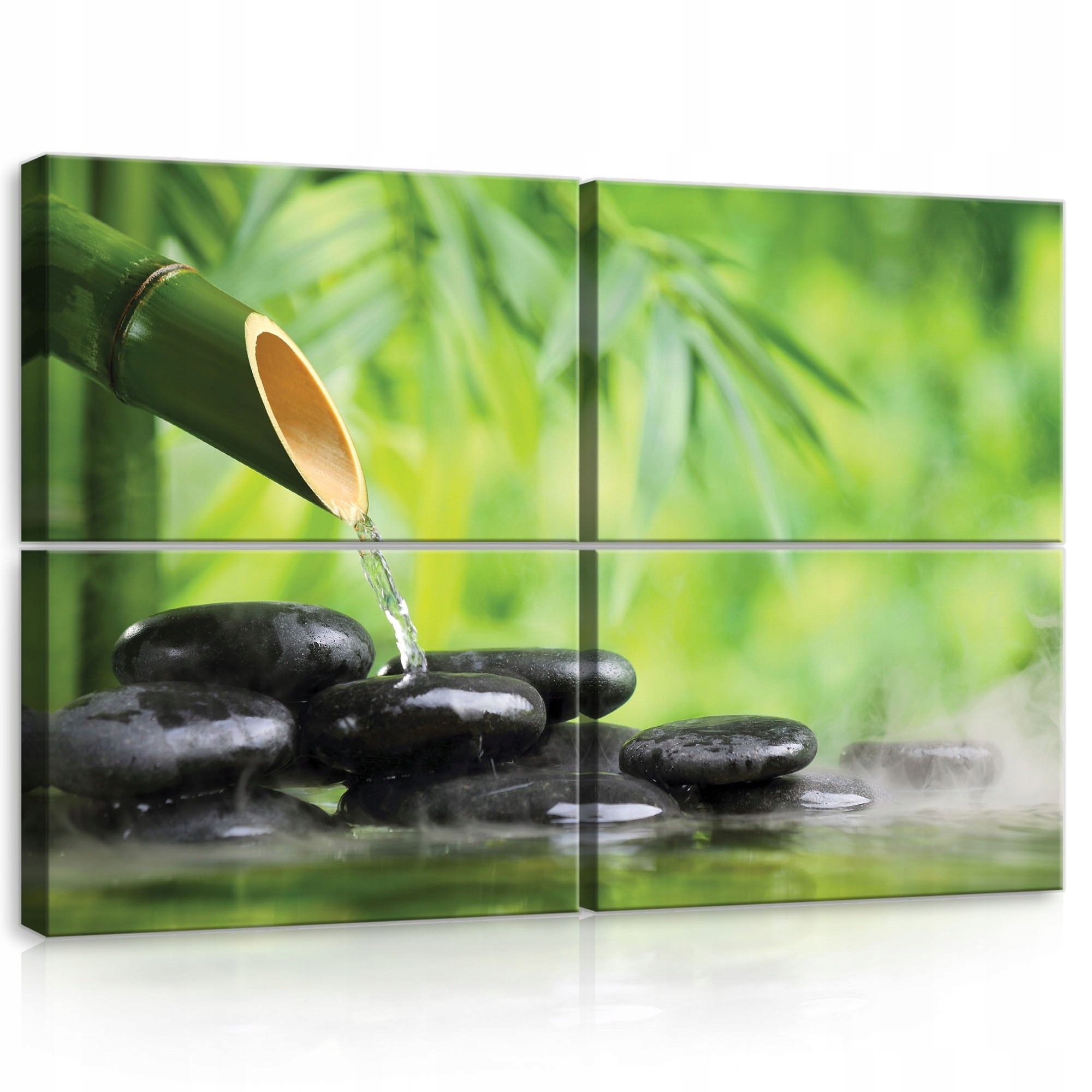 Obraz 120x80 Fontána bambusové kamene voda spa zen relax harmónia