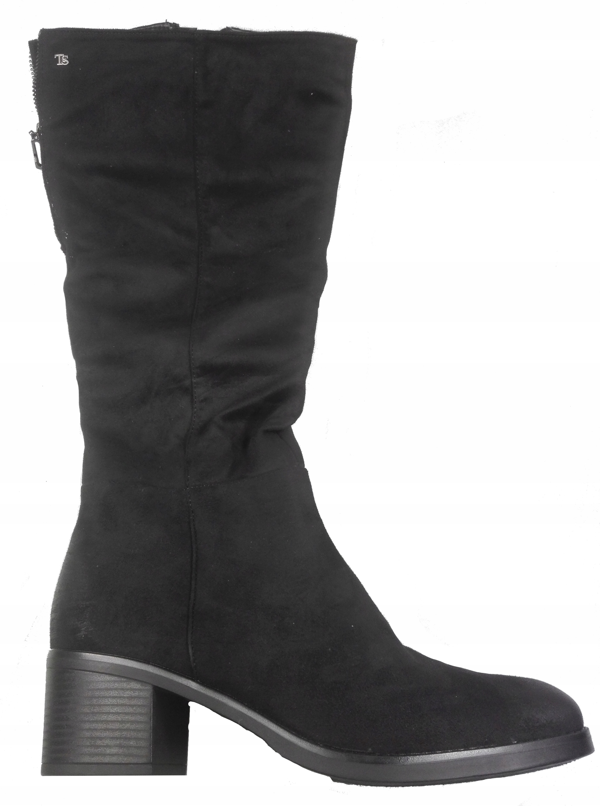 T.sokolski Kozačky Na Kostce Hx Z22-51 Černý Nubuk r41