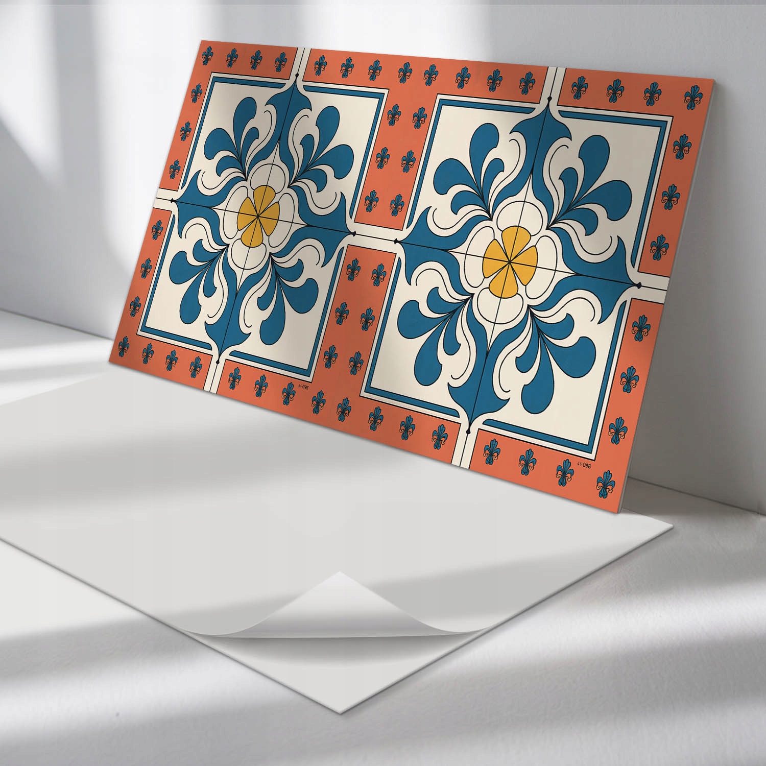 Komplet podlahových vinylových panelov Folkový vzor s kvetmi 6x60x30 cm