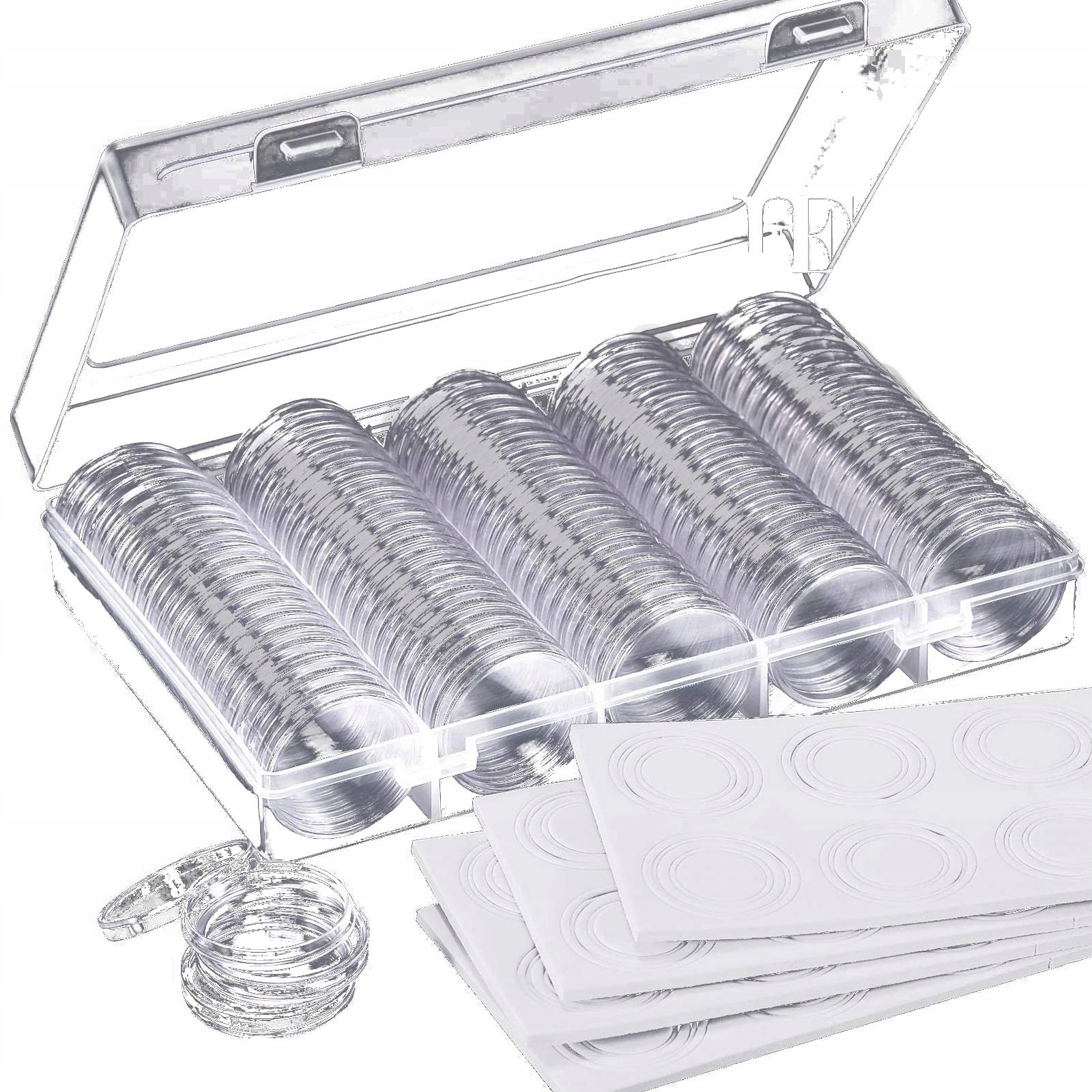

100SZT Kapsle Na Monety 30MM Pudełko Uszczelki