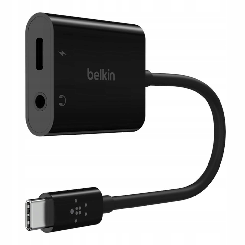 Belkin RockStar 3.5mm Audio Usb-c Charge Adapter Black NPA004btBK