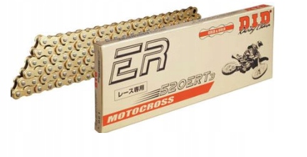 Hnací reťazec DID 520 ERT3 Cross MX 112 článkov bez O-krúžkov, zlatý