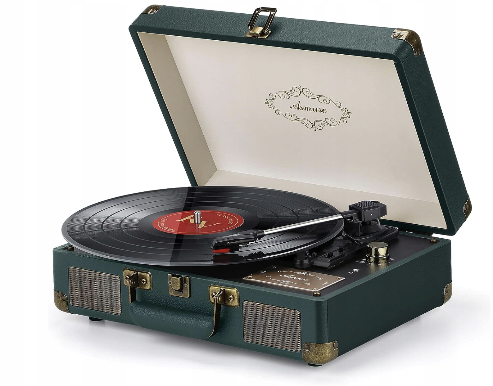 Gramofón Asmuse 33/45/78 Rpm Bt Rca Jack Sd Card