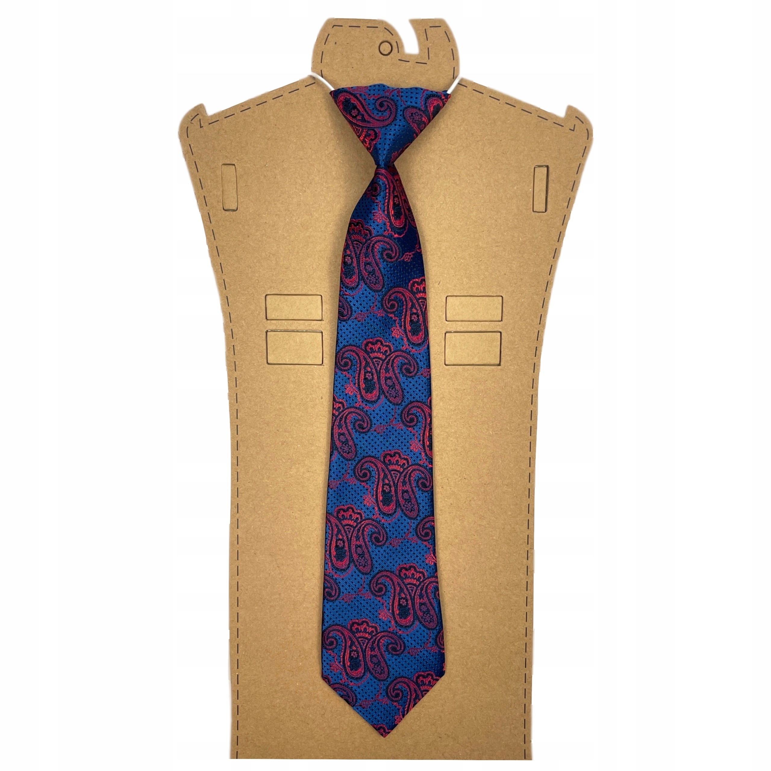 Granatowy Czerwony krawacik chłopięcy na gumce krawat Kod producenta K4/Żak/13