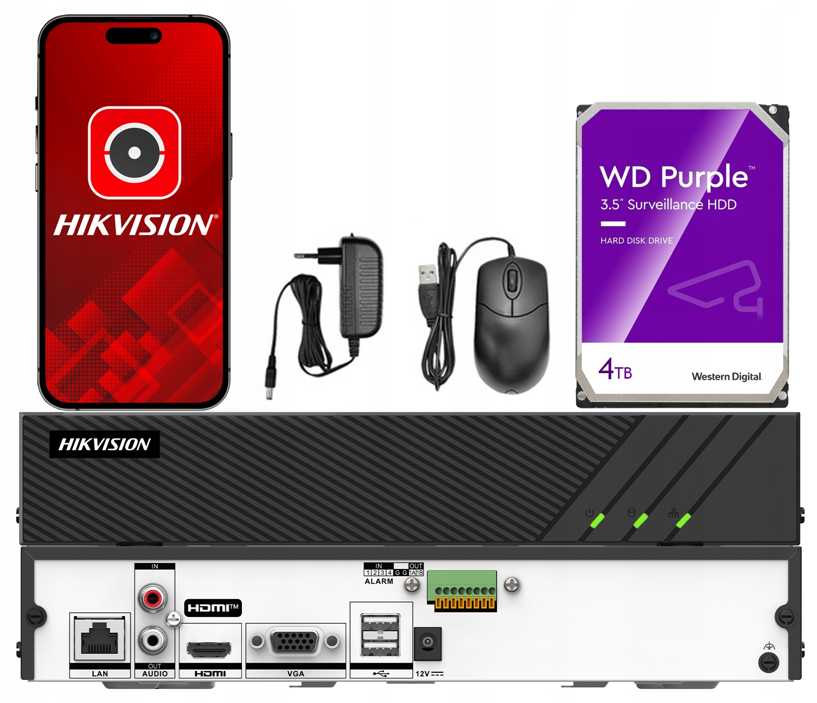 Rejestrator Ip Hikvision DS-7608NI-Q1(E) 8 Kanałów do 8MPx HikConnect 4TB