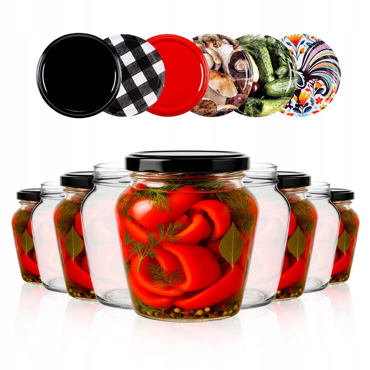 48 x Sklenice 550 ml na Marinované Houby Zavařeniny Džemy Dárek