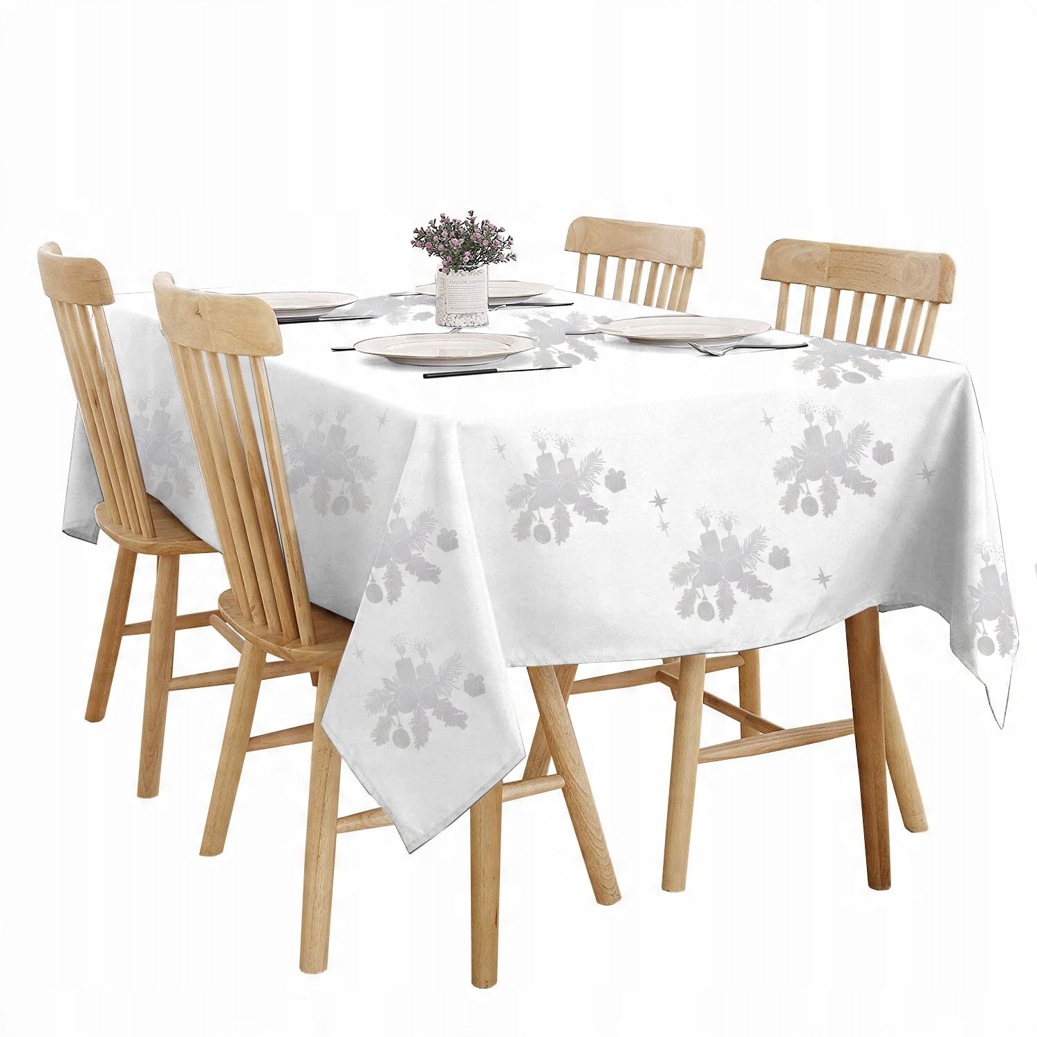 

Obrus Plamoodporny Świąteczny 140x200 Biały Boże