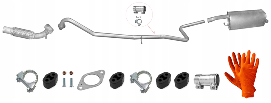 Ford Fiesta 1.4 TDCi 50 kW (2001-12/2005) Výfukový Systém