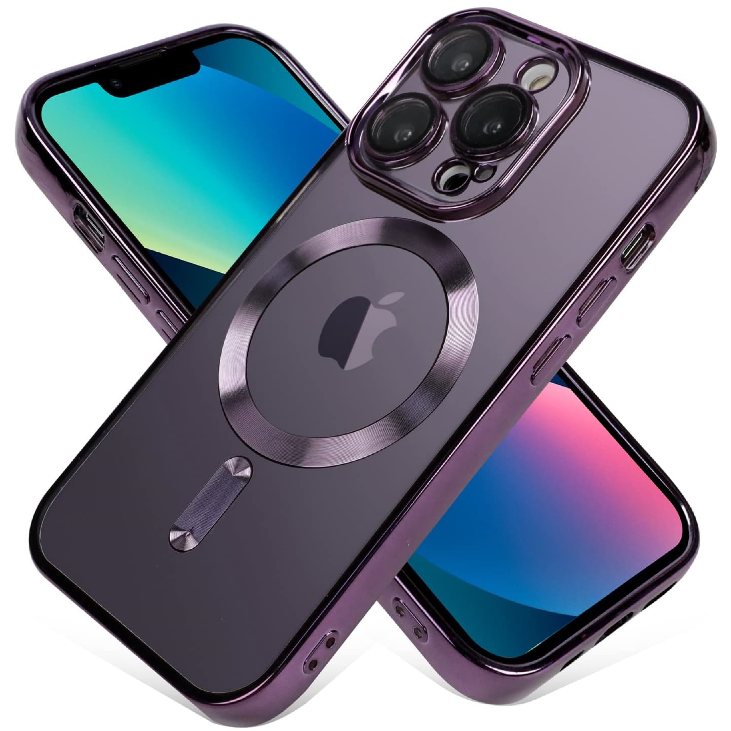 MAGNETYCZNE ŁADOWANIE ETUI OBUDOWA CASE DO IPHONE 14 PRO MAX FIOLETOWY