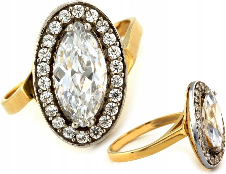 Ženský elegantní prstýnek 585 zdobený velkým očkem dárek