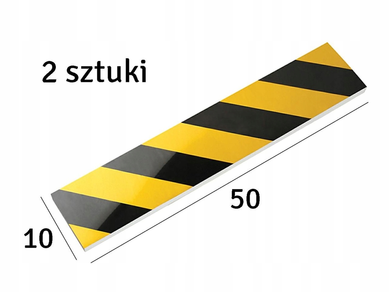 GRATISY# ODBOJNIK ODBÓJ OCHRANIACZ DO GARAŻU 50x10cm 2szt. Szerokość 0.1 m