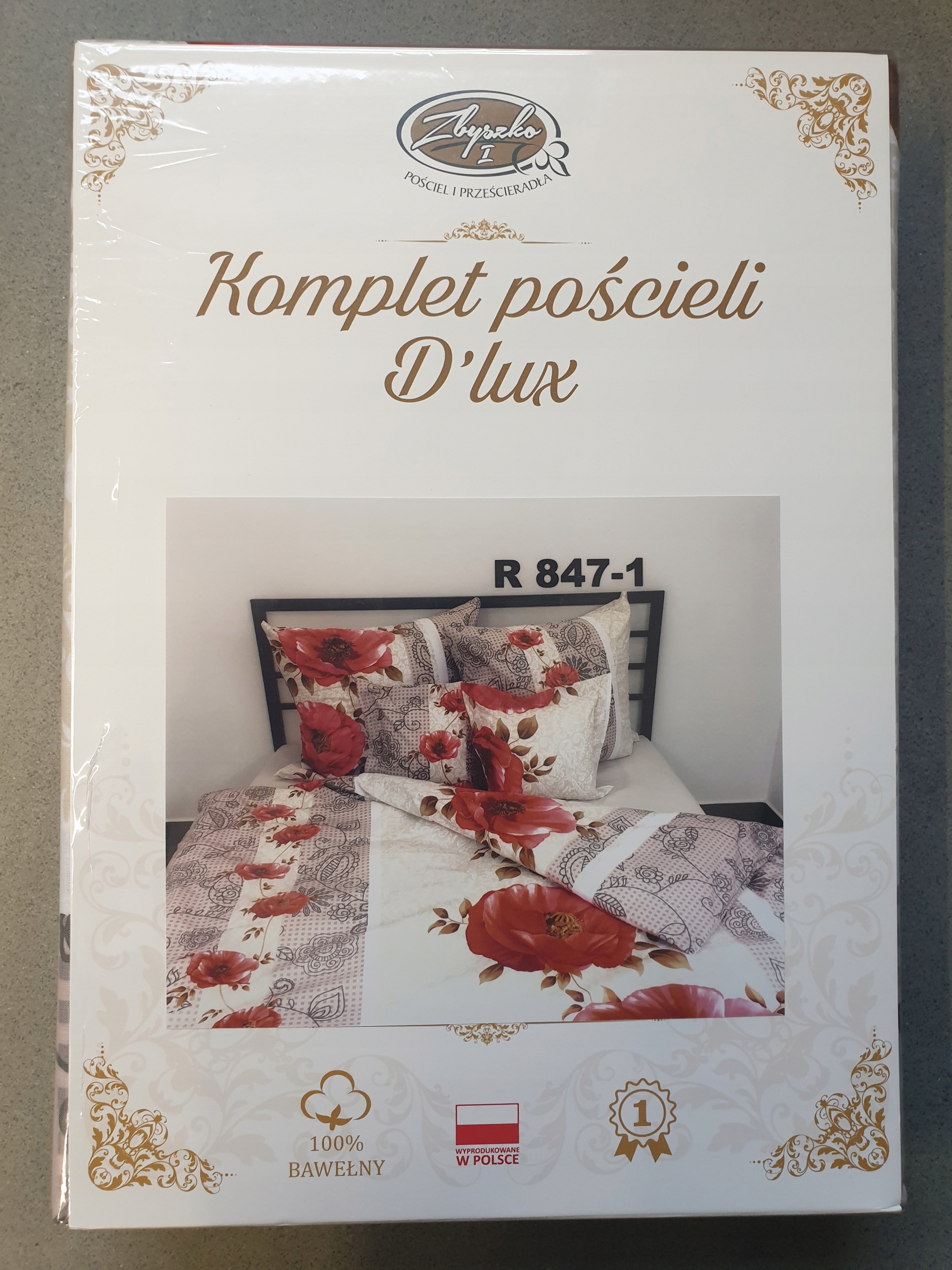 POŚCIEL BAWEŁNA D"Lux 160x200 POLSKA POŚCIEL Kod producenta R847-1