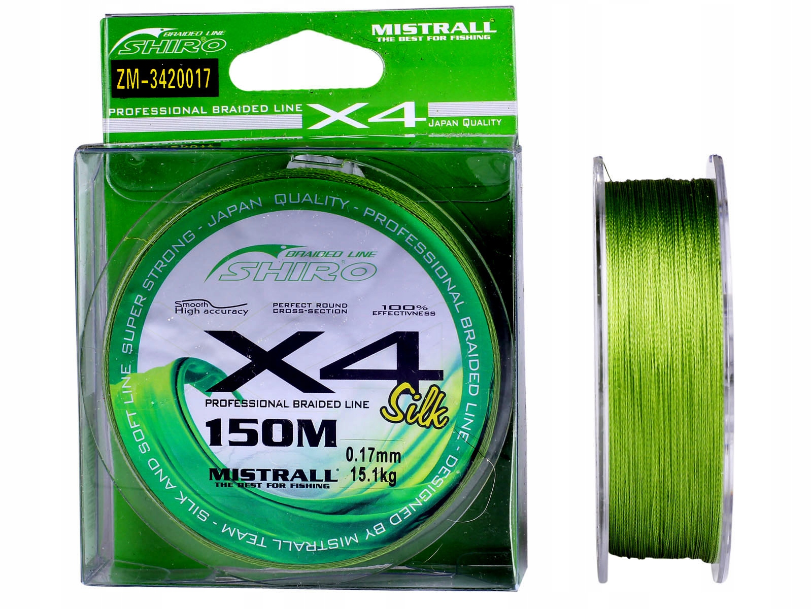 Plecionka Mistrall Shiro X4 0,21 mm 150m 21,20kg Zielona