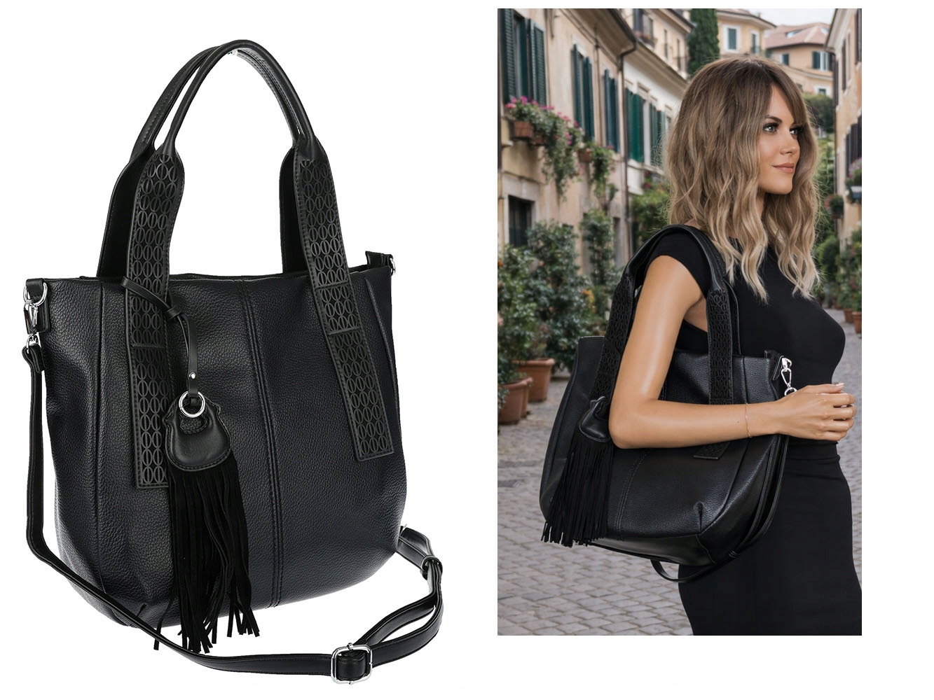 Dámská kabelka Přes Rameno Taška Shopper Taška přes rameno MC669 Černá