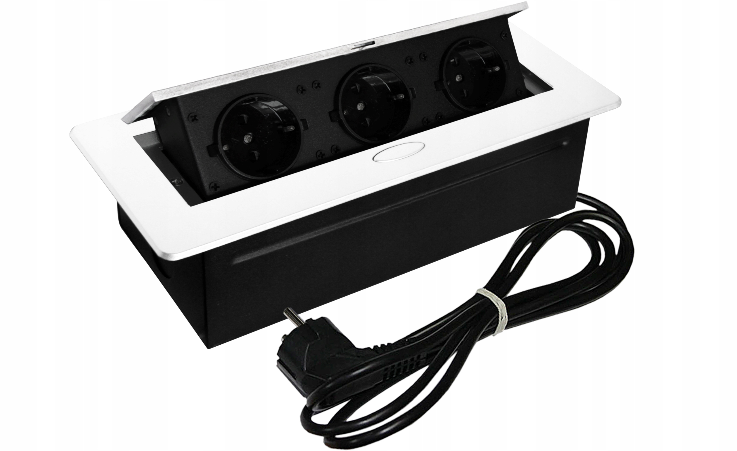 PRZEDŁUŻACZ BIURKOWY PROSTOKĄT WPUSZCZANY CHOWANY