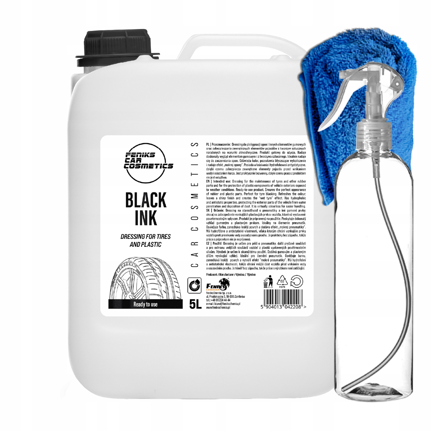 Fénix Black Ink 5L dresing na pneumatiky a plast