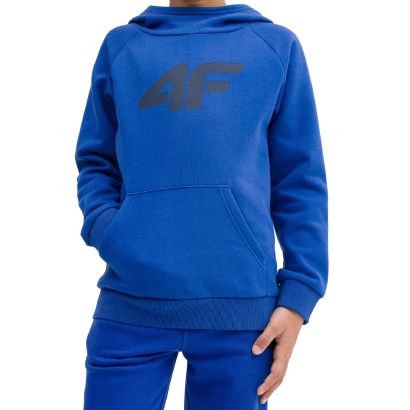 BLUZA 4F CHŁOPIĘCA DZIECIĘCA Z KAPTUREM M220-36S r.140 BAWEŁNIANA