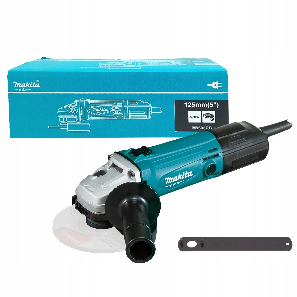 Makita Úhlová Bruska M9503RB 570W 125 mm Jemný Rozběh Zabezpečení
