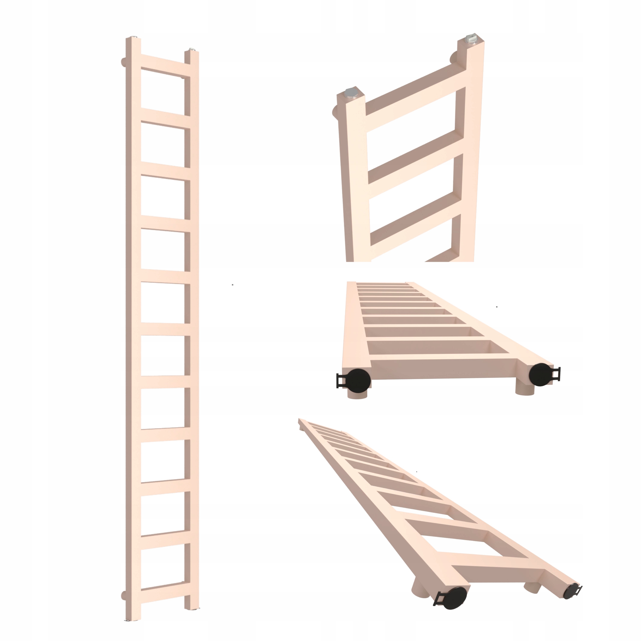 Koupelnový radiátor na vodu Lucy 1210x250 Zlatý Růžový