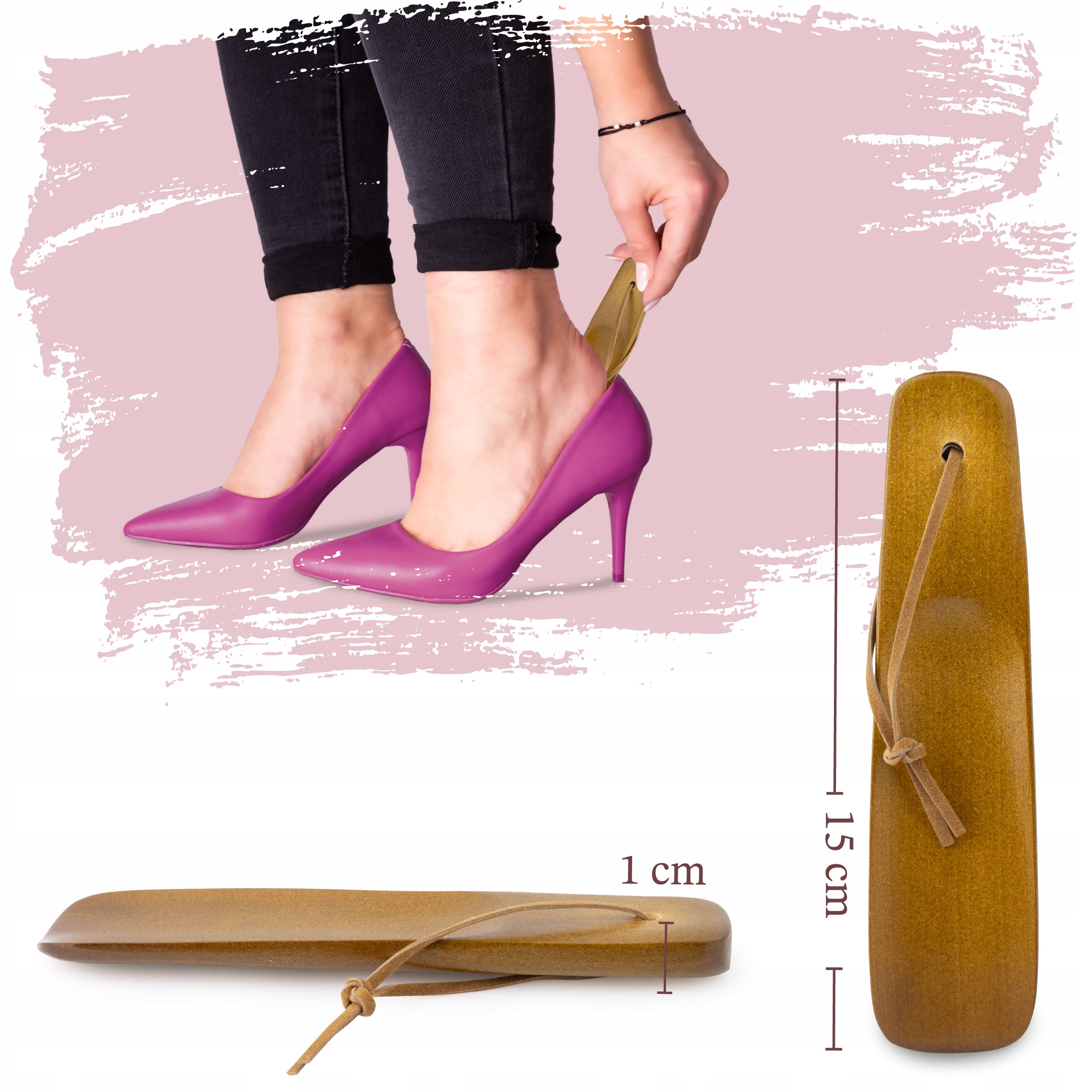 Eleganckie prawidła cedrowe do butów z łyżką do butów rozm. 43-44 Marka Sulpo