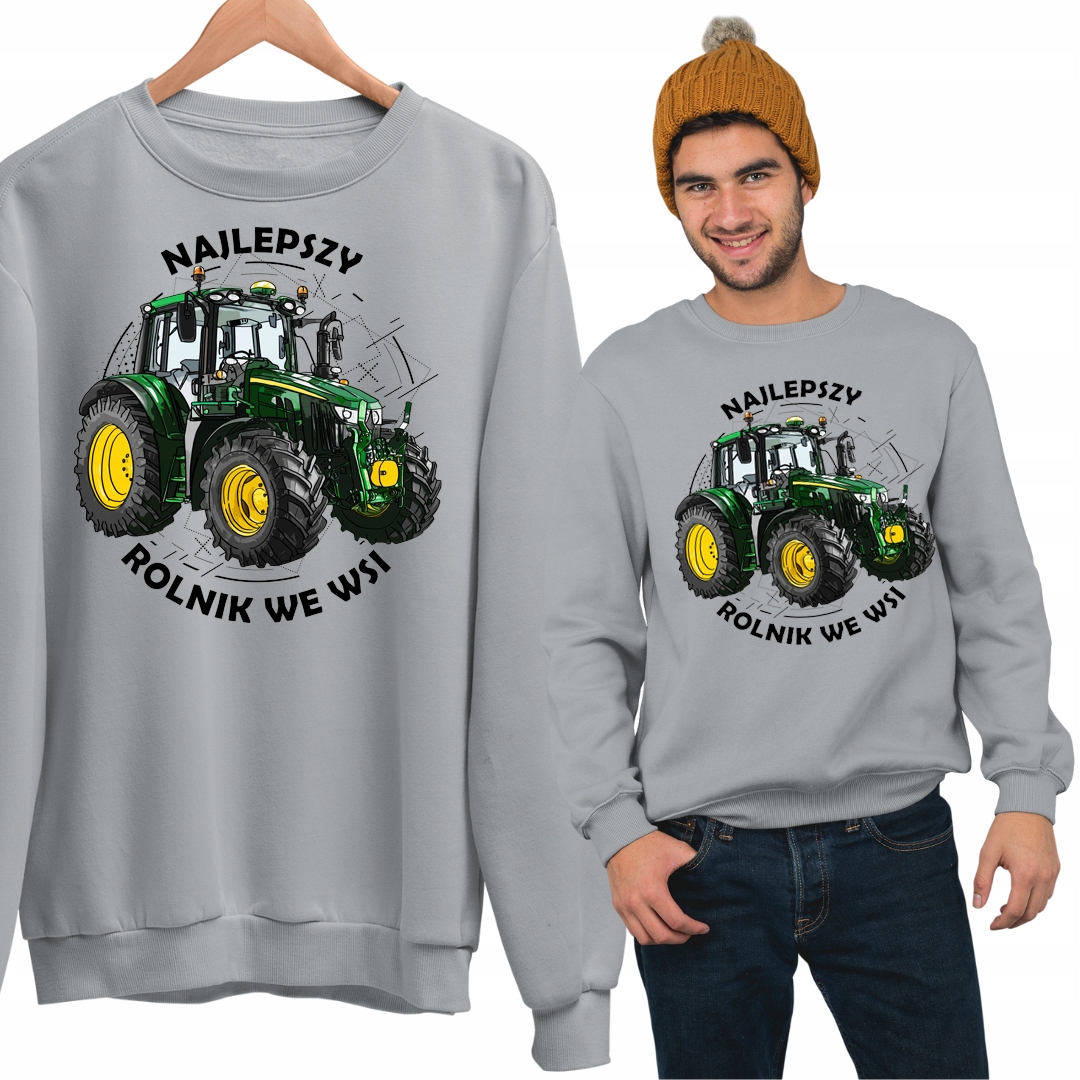 BLUZA MĘSKA Z GRAFIKĄ CIĄGNIKA TRAKTORA JOHN DEERE FAJNY PREZENT UPOMINEK Marka inna