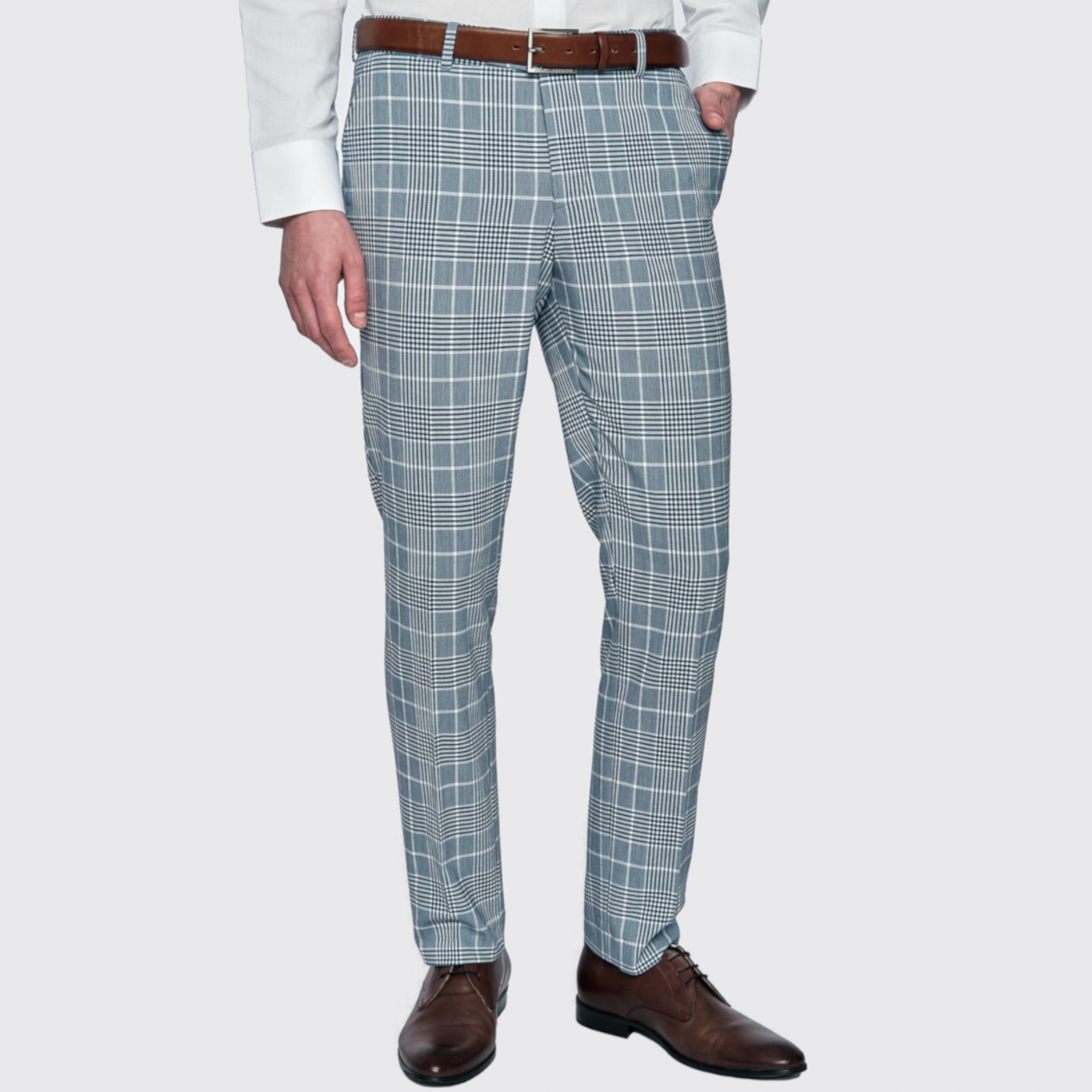 Modré oblekové kalhoty v střihu Slim Fit Pako Lorente 176/112