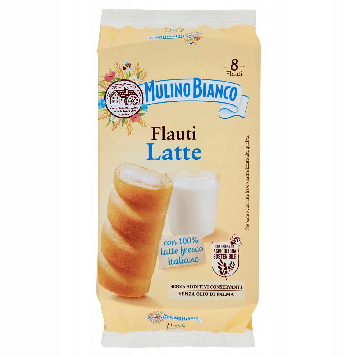 Levně 3x sušenky Mulino Bianco Flauti Latte X8 280 Gr