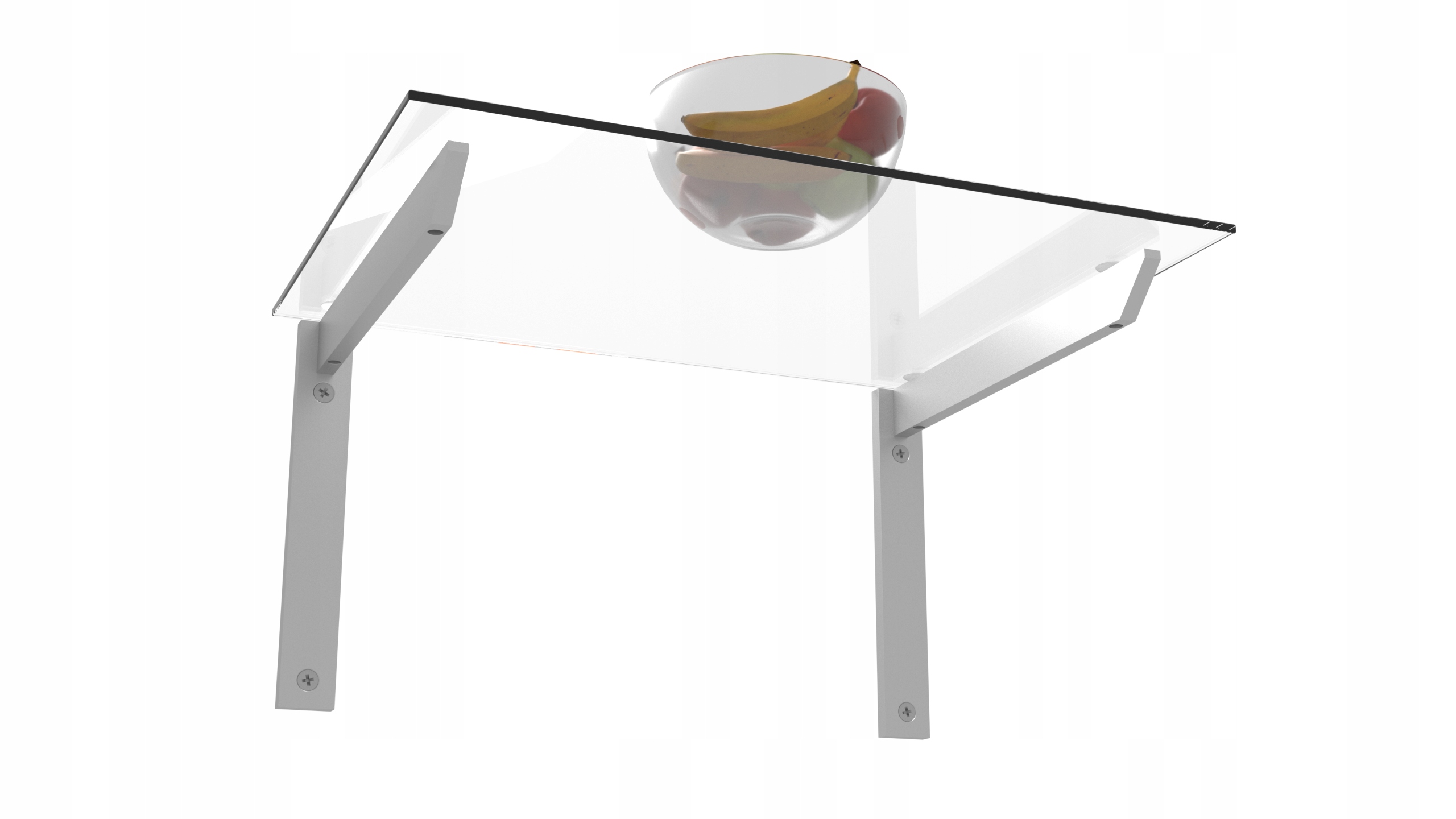 2 Ks Konzole Na Polici Úhelník Pod Polici 240 MM Alu