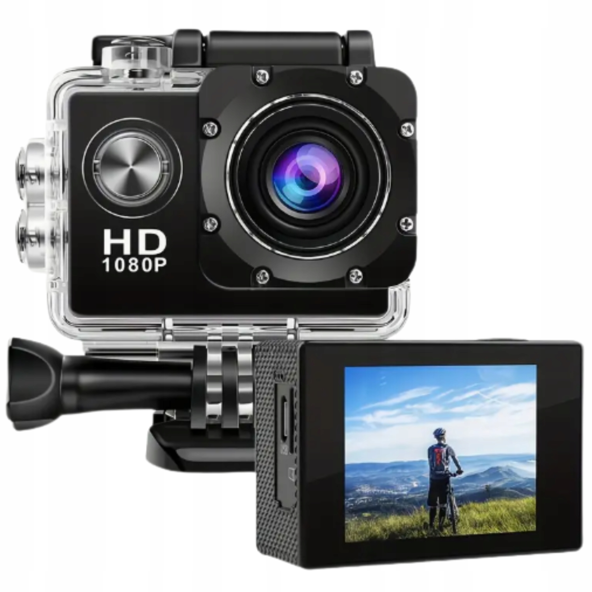 JADFEZY Kamera Sportowa FHD 1080P 12MP Wodoodporna 30M Szeroki Kąt 140° — miniatura 7