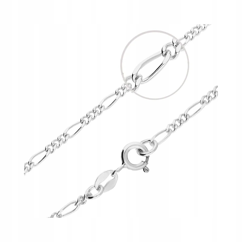 Stříbrný řetízek s vazbou Figaro stříbro 925, odolný, elegantní, 5.10 g R50