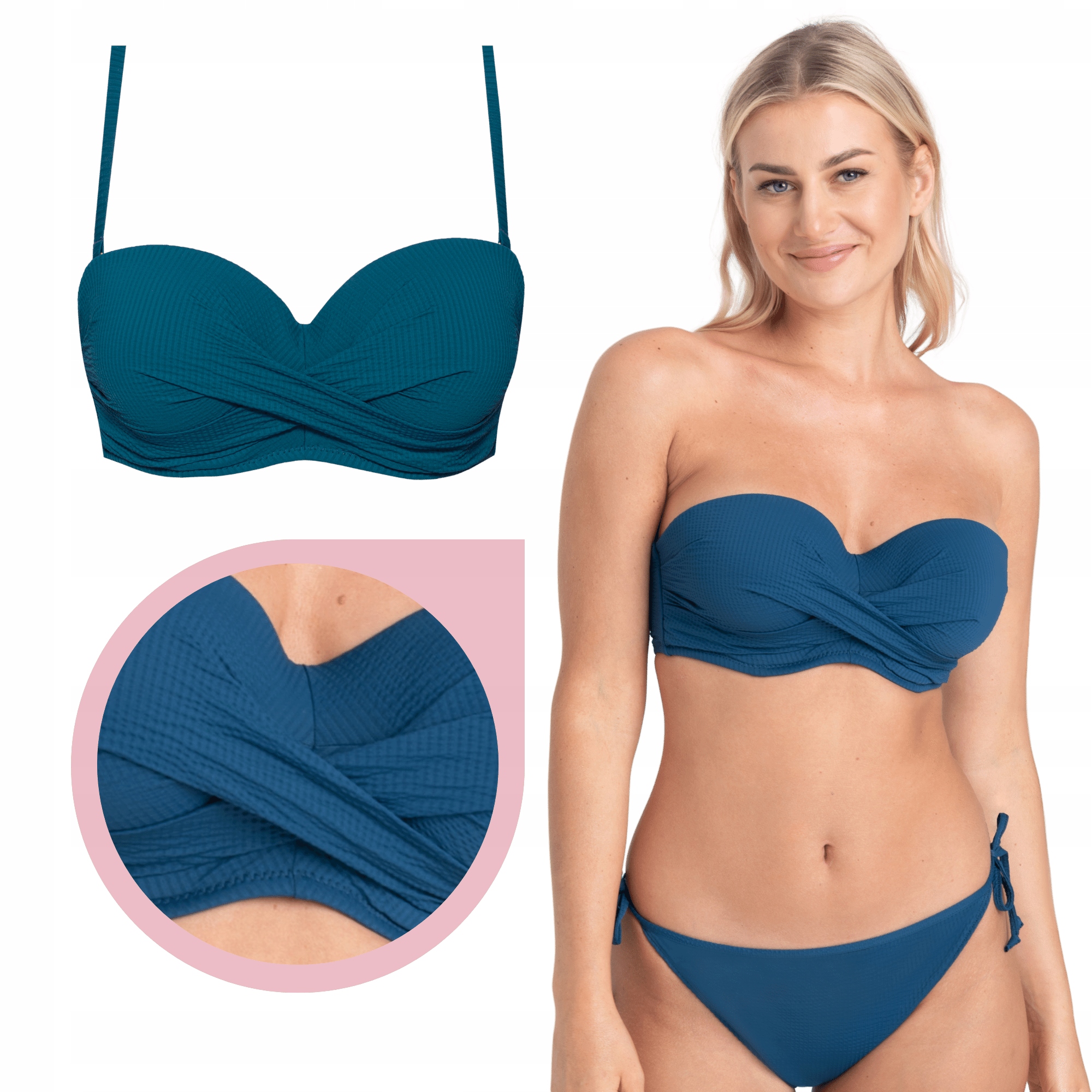 Samanta Kaia A450 Plavky horní část podprsenky bardotka vyztužená 80F