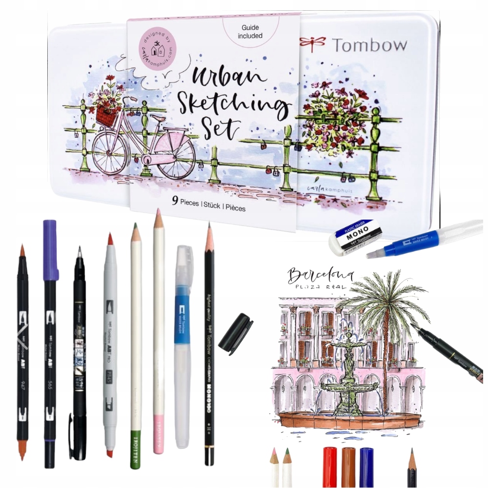 Sada na kreslení skicování Tombow kaligrafie