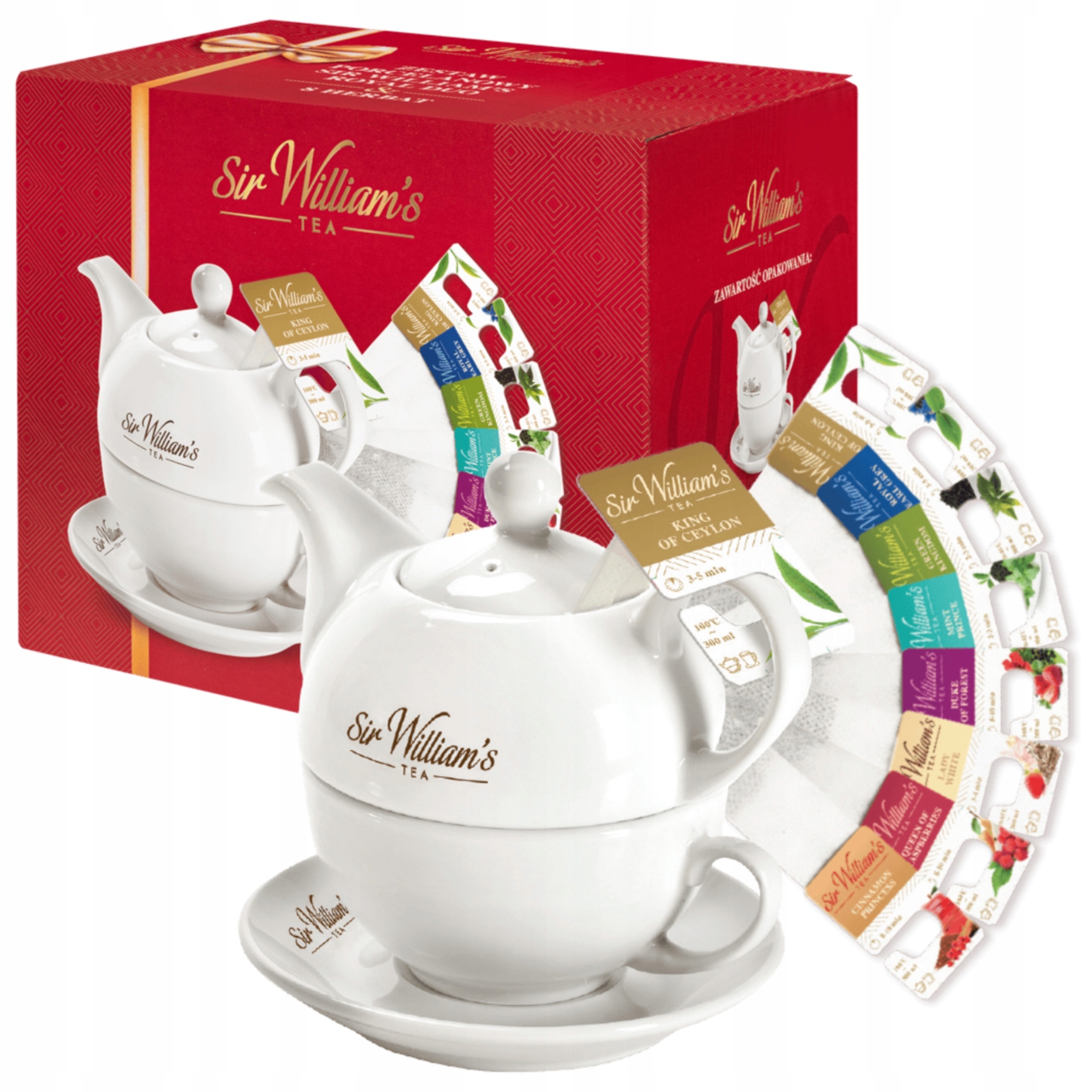 Levně Sir Williams Sada čajů MIX porcelánová Royal Duo & 8 příchutí