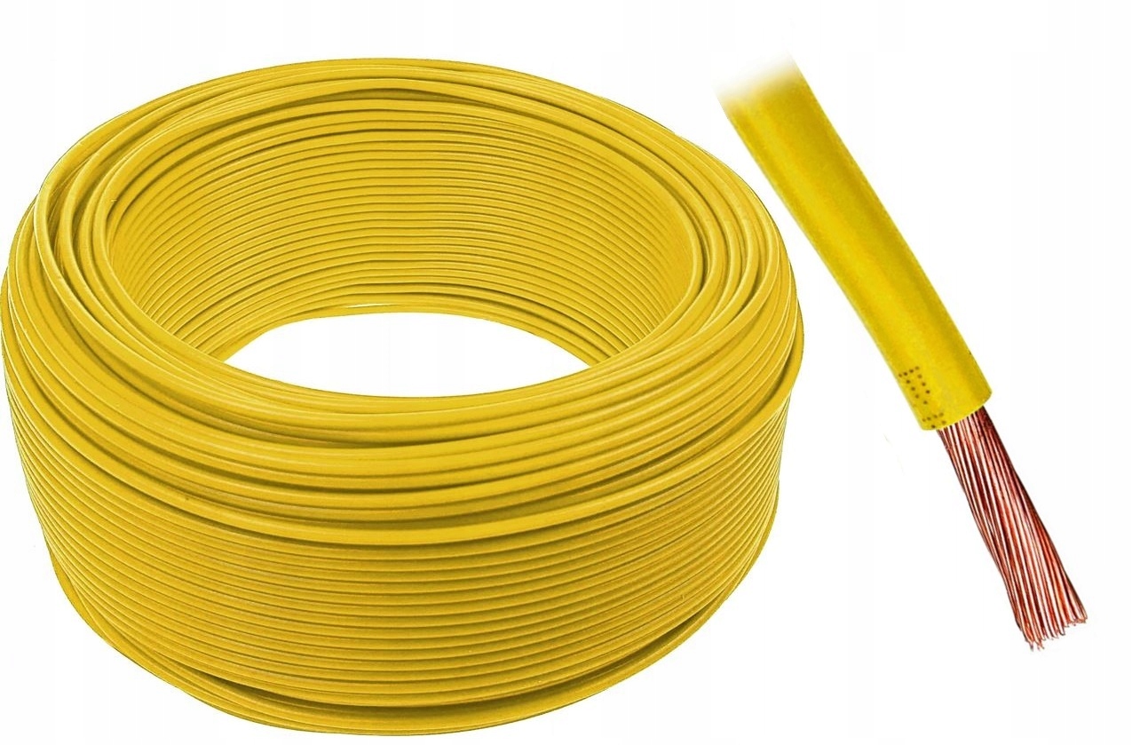 PRZEWÓD KABEL LINKA LGY 1x1,5 750V Żółty 50m