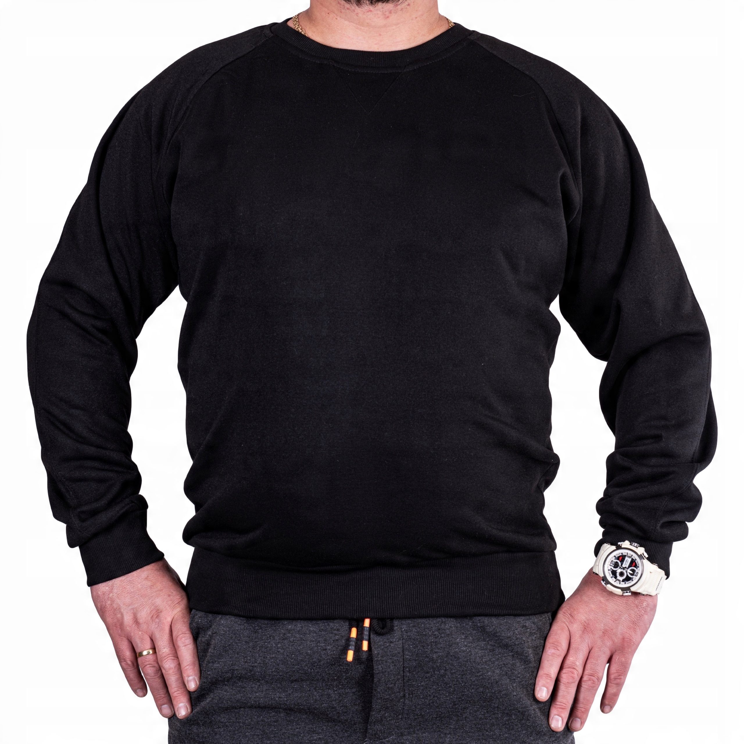 

Klasyczna Bluza Męska Czarna Big Size Inigo 5XL