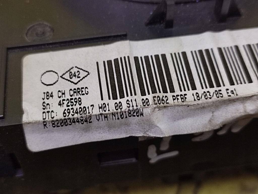 RENAULT MEGANE II PANEL klími klimatizaci 8200344842