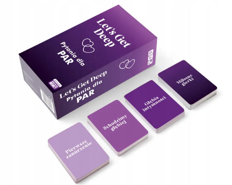 Gra karciana dla par Let`s Get Deep Pytania Karty z zadaniami
