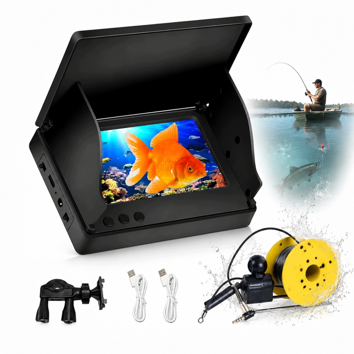 Kamera Wędkarska Podwodna 4.3" Monitor LCD 20m Wykrywacz Ryb