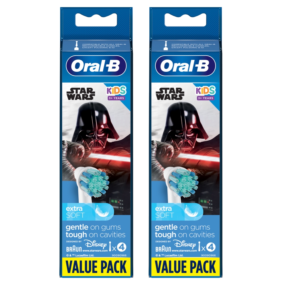 2x Oral-B Kids Star Wars 4 Końcówki szczoteczek elektrycznych do zębów