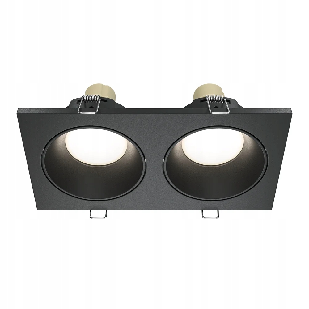 Stropní bodové svítidlo dvojité, černé, obdélníkové Maytoni