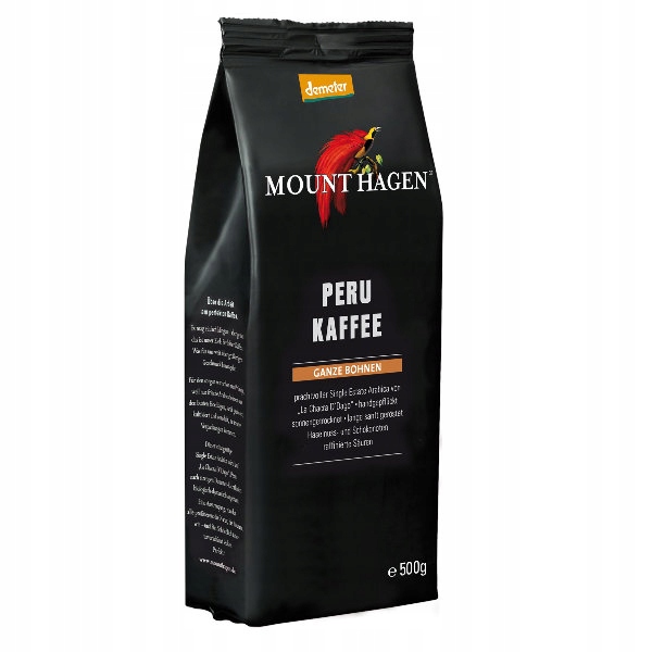 Levně Mount Hagen Káva zrnková arabica 100% peru demeter Bio 500 g