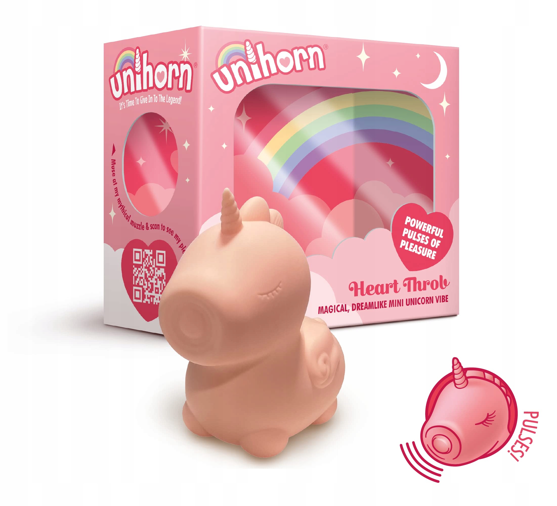 UNIHORN Mini Wibrator Jednorożec Dla Kobiet Z Silnymi Impulsami — miniatura 2