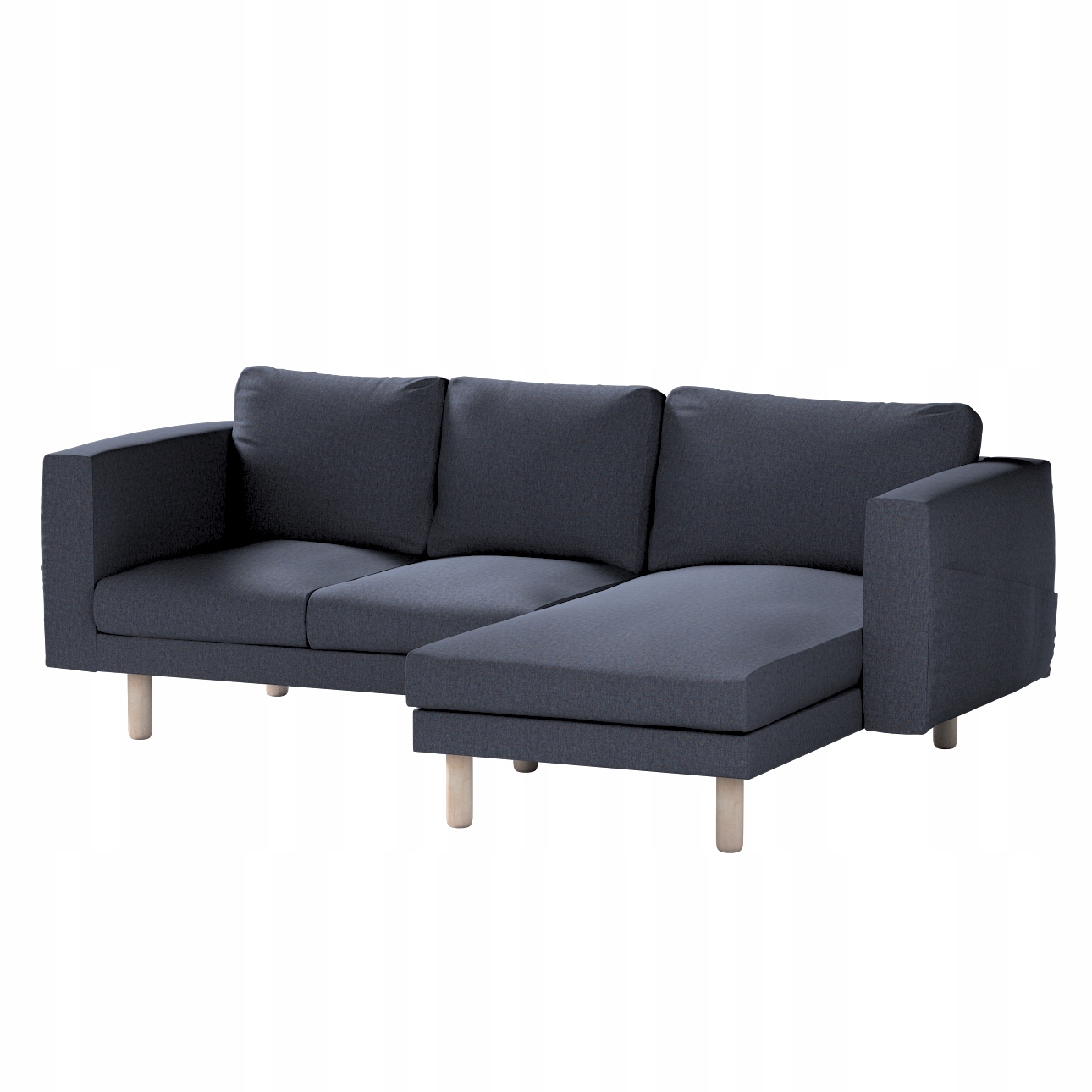Dekoria Poťah na 3-miestnu pohovku Norsborg s ležadlom Ikea, modrý