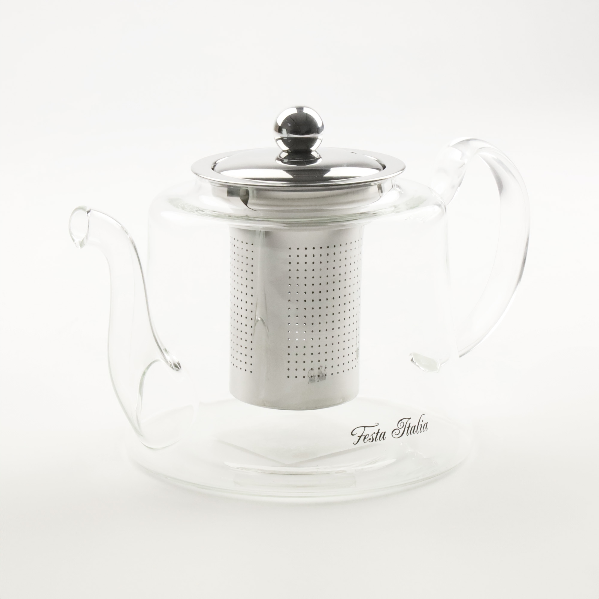 DZBANEK SZKLANY Z STALOWYM ZAPARZACZEM ZAPARZACZ DO HERBATY ZIÓŁ 1200 ML